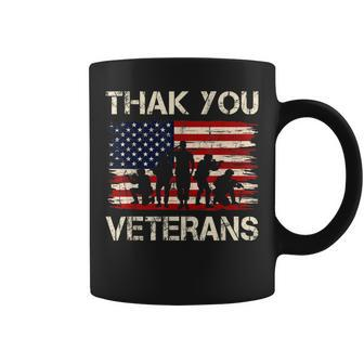 Veterans Day American Flag Thank You Veterans Proud Veteran Coffee Mug - Seseable