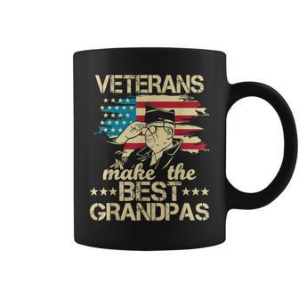 Veterans Make The Best Grandpas - Patriotic Us Veteran Coffee Mug - Seseable