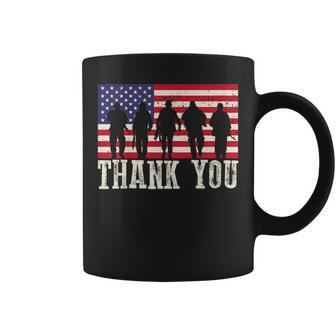 Veterans Memorial Day & 4Th Of July T Shirt Thank You Flag Coffee Mug | Mazezy