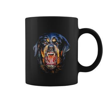 Vicious Dog Barking Rottweiler Metzgerhund Face Coffee Mug - Thegiftio UK