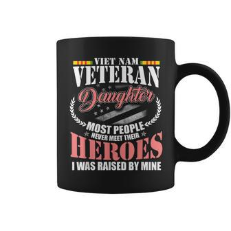 Vietnam Veteran Daughter American Flag Military Us Patriot V2 Coffee Mug - Seseable