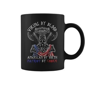 Viking By Blood American By Birth Patriot By Choice Coffee Mug - Seseable