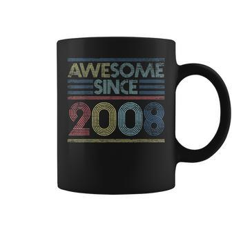 Vintage 14Th Birthday Gifts - Awesome Since 2008 Coffee Mug - Seseable