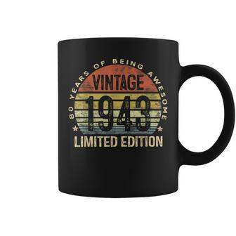 Vintage 1943 Limited Edition 80 Year Old Gifts 80Th Birthday V2 Coffee Mug - Thegiftio UK