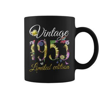 Vintage 1953 70 Year Old Sunflowers Floral 70Th Birthday Coffee Mug | Mazezy