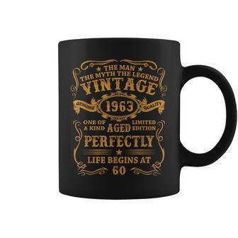 Vintage 1963 60 Years Old 60Th Birthday Gifts For Men V2 Coffee Mug | Mazezy