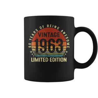 Vintage 1963 60Th Birthday Gift Men Women 60 Years Old Coffee Mug - Seseable