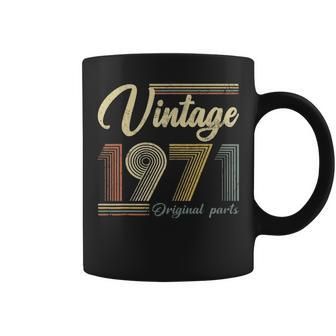Vintage 1971 Original Parts Funny 50Th Birthday Made In 1971 Coffee Mug - Seseable