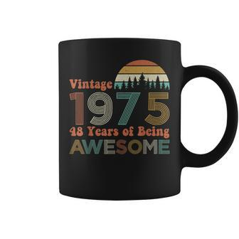 Vintage 1975 48 Years Of Being Awesome 48Th Birthday Coffee Mug - Seseable