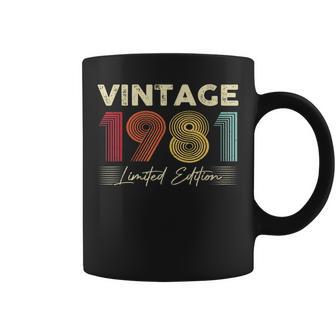 Vintage 1981 Wedding Anniversary Born In 1981 Birthday Party Coffee Mug - Seseable