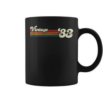 Vintage 1983 Chest Stripe 40 Birthday Coffee Mug | Mazezy