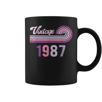 Vintage 1987 Birthday 36 Years Old Birthday Decoration Retro Coffee Mug - Seseable