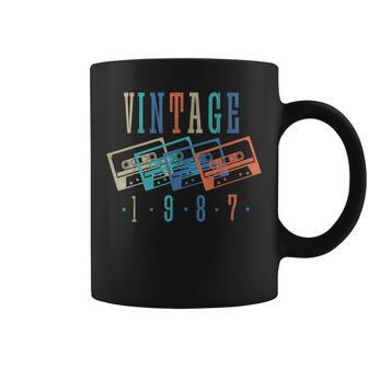 Vintage 1987 Cassette Tape 1987 Birthday Gifts 36 Year Old Coffee Mug | Mazezy