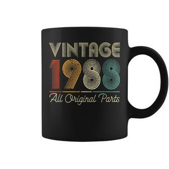 Vintage 1988 Birthday Retro 34Th All Original Parts V2 Coffee Mug | Mazezy