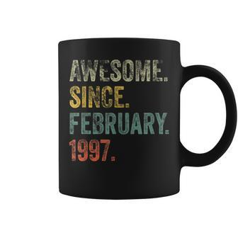 Vintage 1997 25Th Birthday Awesome Since February 1997 Coffee Mug - Seseable