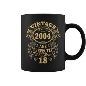 Vintage 2004 The Man Myth Legend 18 Year Old Birthday Gifts Coffee Mug - Seseable