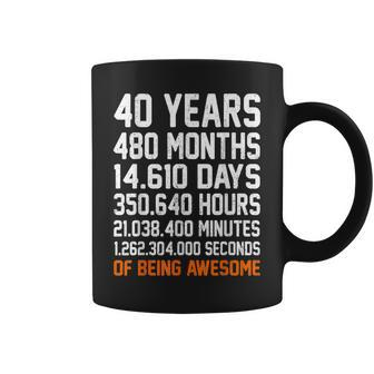 Vintage 40Th Birthday Gifts 40 Years Old Anniversary Awesome Coffee Mug - Seseable
