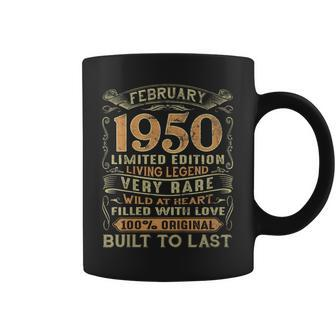Vintage 70 Years Old February 1950 70Th Birthday Gift Ideas Coffee Mug | Mazezy