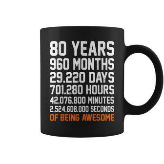Vintage 80Th Birthday Gifts 80 Years Old Anniversary Awesome Coffee Mug - Seseable