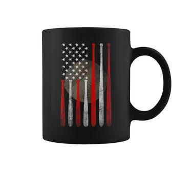 Vintage American Flag Baseball Patriotic Baseball Lovers Coffee Mug | Mazezy