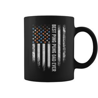 Vintage American Flag Best Ping Pong Dad Ever Table Tennis Coffee Mug | Mazezy