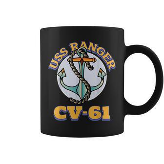 Vintage Anchor Navy Aircraft Carrier Uss Ranger Coffee Mug - Seseable