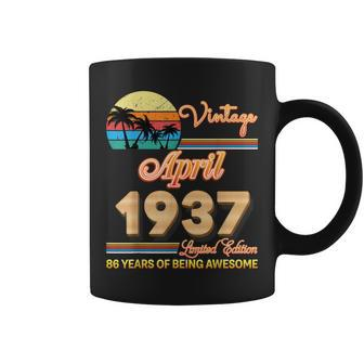 Vintage April 1937 86 Year Of Being Awesome 86Th Birthday Coffee Mug | Mazezy