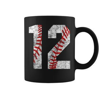 Vintage Baseball Mom 12 Jersey Baseball Favorite Player Coffee Mug - Seseable