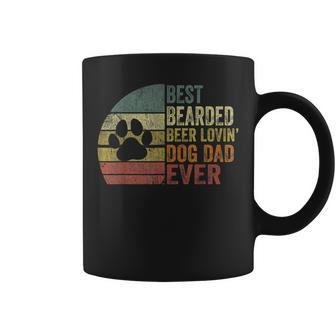 Vintage Best Bearded Beer Lovin Dog Dad Dog Lover Owner Gift For Mens Coffee Mug | Mazezy
