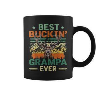 Vintage Best Buckin Grampa Ever Deer Hunters Father Day Gift Coffee Mug - Seseable