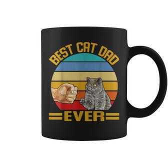 Vintage Best Cat Dad Ever British Shorthair Cats Dad V2 Coffee Mug - Seseable