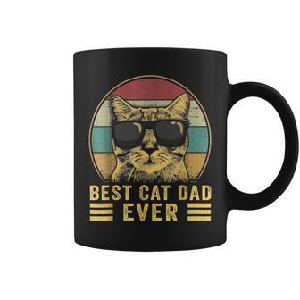 Vintage Best Cat Dad Ever Bump Fit For Men Women Boys Girls Coffee Mug - Seseable