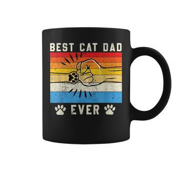 Vintage Best Cat Dad Ever Cat Dad Father Day Gift V2 Coffee Mug - Seseable