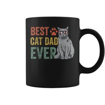 Vintage Best Cat Dad Ever Fathers Day Fur Daddy Gift For Mens Coffee Mug | Mazezy