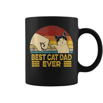 Vintage Best Cat Dad Ever Funny Cat Daddy Father Day Coffee Mug - Seseable