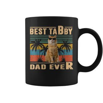 Vintage Best Cat Dad Ever Tabby Fathers Day Gift For Daddy Coffee Mug - Seseable