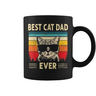 Vintage Best Cat Ever Sunglasses Cat Daddy Fathers Day Gift Coffee Mug - Seseable