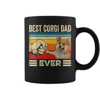 Vintage Best Corgi Dad Ever Dog Daddy Father Day Coffee Mug - Seseable
