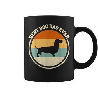 Vintage Best Dog Dad Ever Dachshund Dog Lover Fathers Day Coffee Mug - Seseable