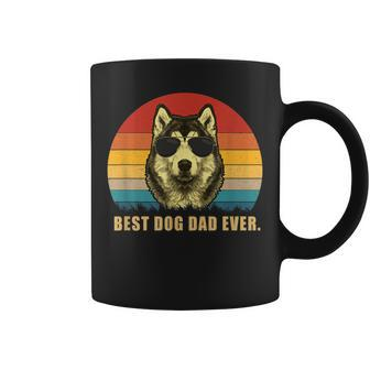 Vintage Best Dog Dad Ever T Alaskan Malamute Coffee Mug | Mazezy