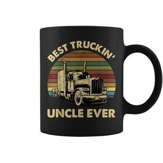 Vintage Best Truckin Uncle Ever Retro Fathers Day Gift Coffee Mug - Seseable