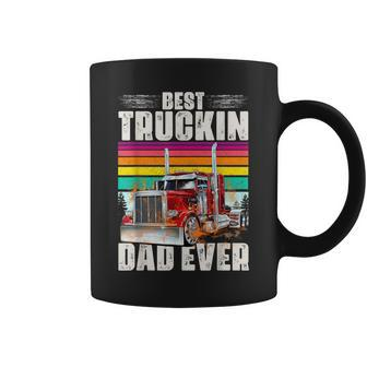 Vintage Best Trucking Dad Ever Truck Driver Fathers Day Coffee Mug | Mazezy