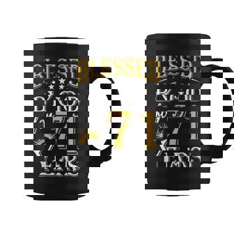 Vintage Blessed By God For 71 Years Happy 71St Birthday Coffee Mug | Mazezy