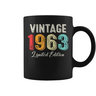 Vintage Born In 1963 Birthday Year Party Wedding Anniversary Coffee Mug - Seseable