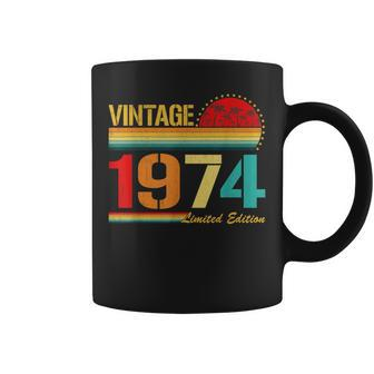 Vintage Born In 1974 Birthday Year Party Wedding Anniversary Coffee Mug | Seseable CA
