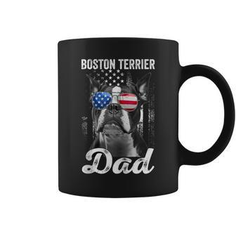 Vintage Boston Terrier Dad Dog Lover Usa Flag Fathers Day Coffee Mug - Thegiftio UK
