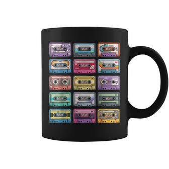 Vintage Cassette Tapes Collection 80S 90S Music Mixtape Coffee Mug - Seseable