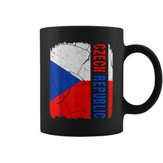 Vintage Czech Flag Czech Republic Pride Roots Heritage Gift Coffee Mug - Seseable