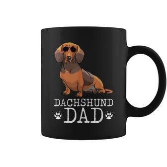 Vintage Dachshund Dad Funny Dog Lover Gift For Papa Father Coffee Mug - Seseable