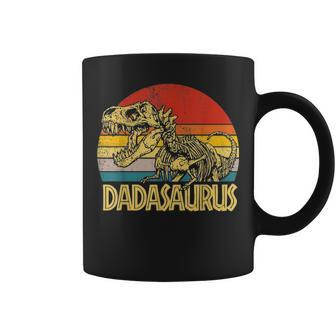 Vintage Dadasaurus Funny Dinosaur Skeleton Fathers Day Gift Coffee Mug - Seseable